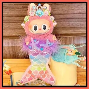 Colorful Labubu Mermaid Outfit with a Decorative Headband